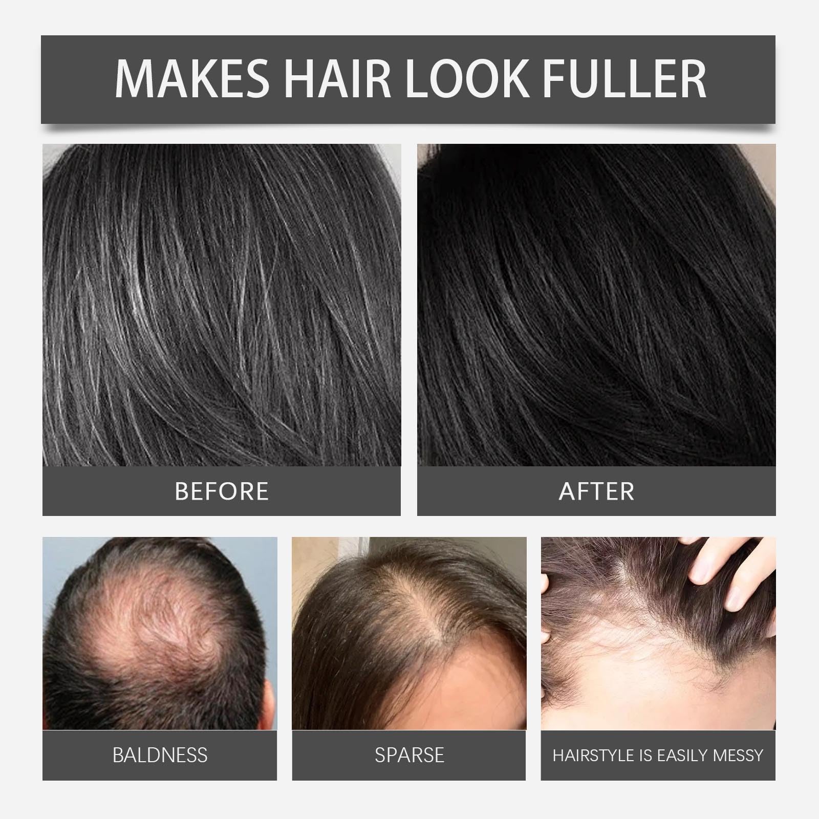 Crema cubrir cabello lápiz corrector raíces natural voluminoso hombres