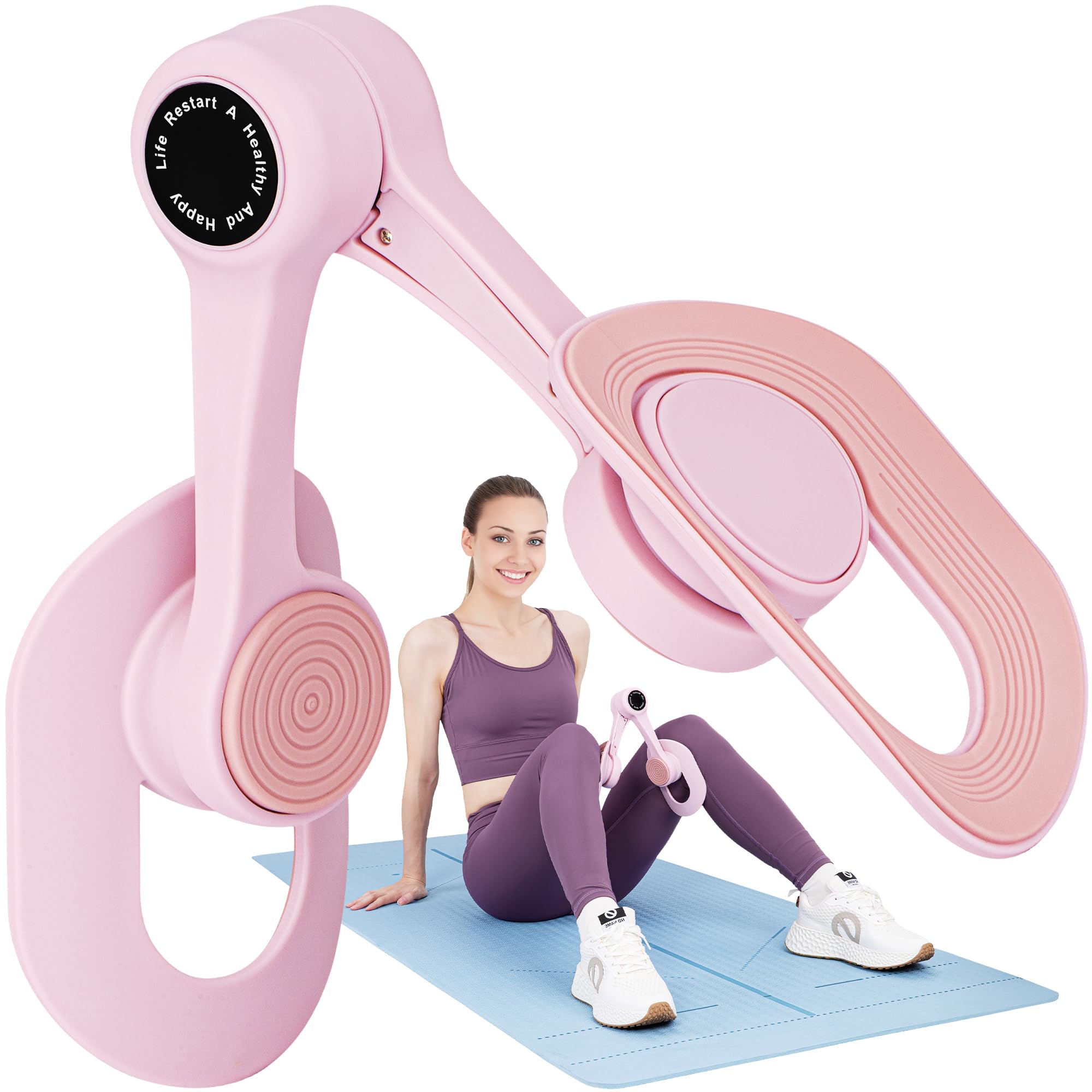 Cozlow - Leg / Thigh Trainer - Multifunctional Exerciser and Muscle Toning / Strengthening Device with Adjustable Grippers for Pelvic Floor, Hip,