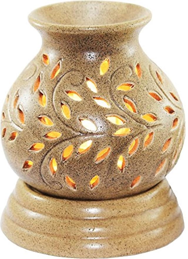 Lyallpur Stores Ceramic Electric Diffuser/Aroma Oil Burner/Matki Shape