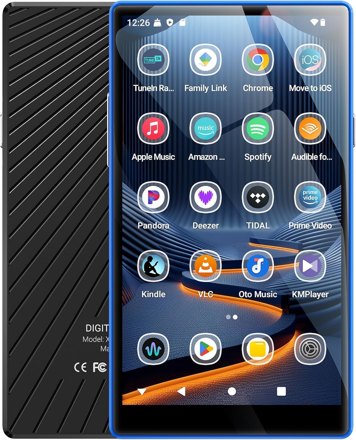 MECHEN 5インチ MP3プレーヤー 128GBTFカード付き Android 13 音楽プレーヤー WIFI Bluetooth 搭載 ミュージックプレーヤー 4GB + 32GB内蔵 多機能 MP4プレーヤー 1080p HD フルタッチスクリーン デジタルオーディオプレーヤー アプリインストール可能 検索機能付き スマホ・車載Bluetooth対応 動画再生・壁紙変更 ブラック