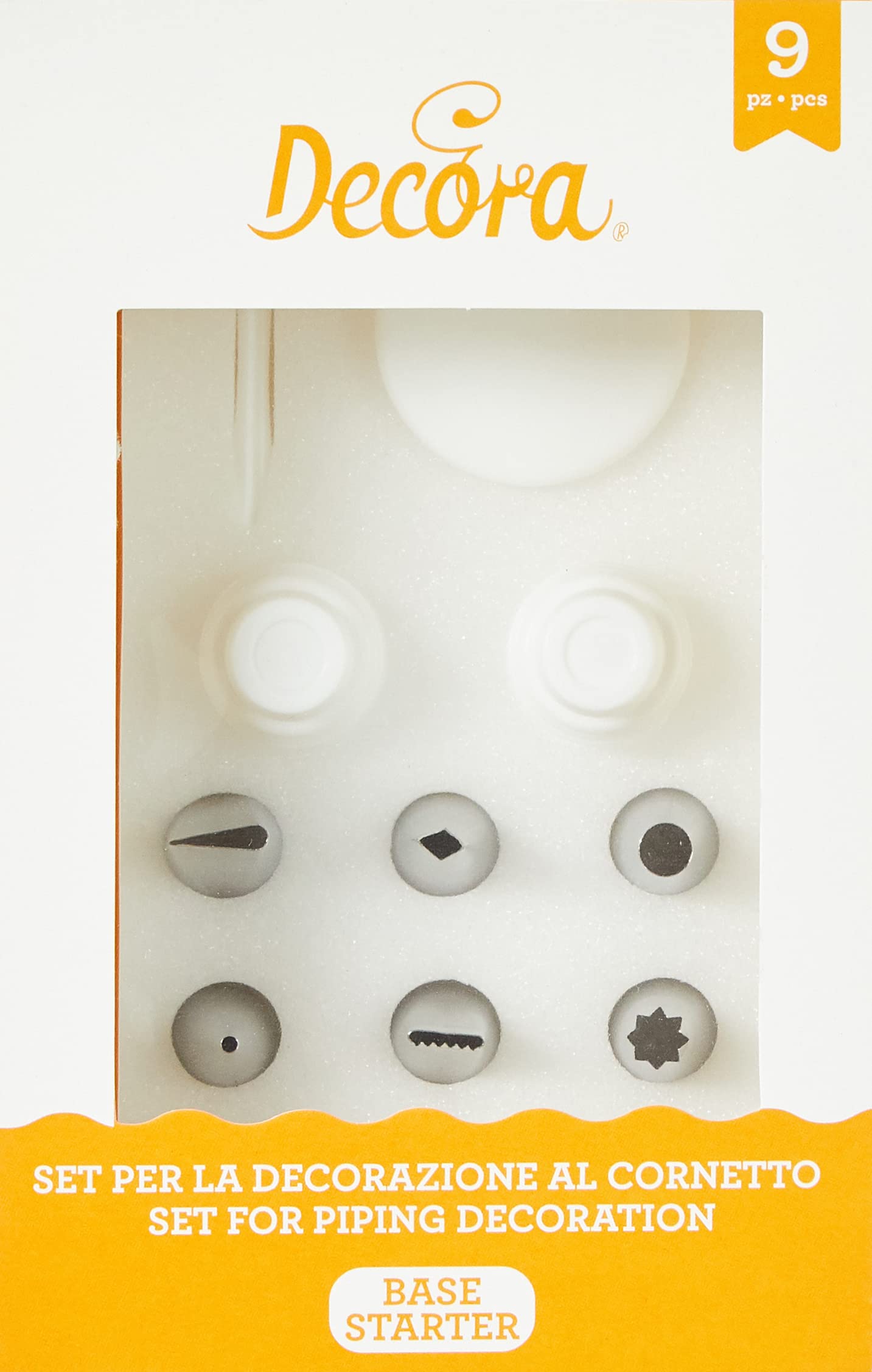 DECORA 0252040 9 Pcs Starter Set For Piping Decoration