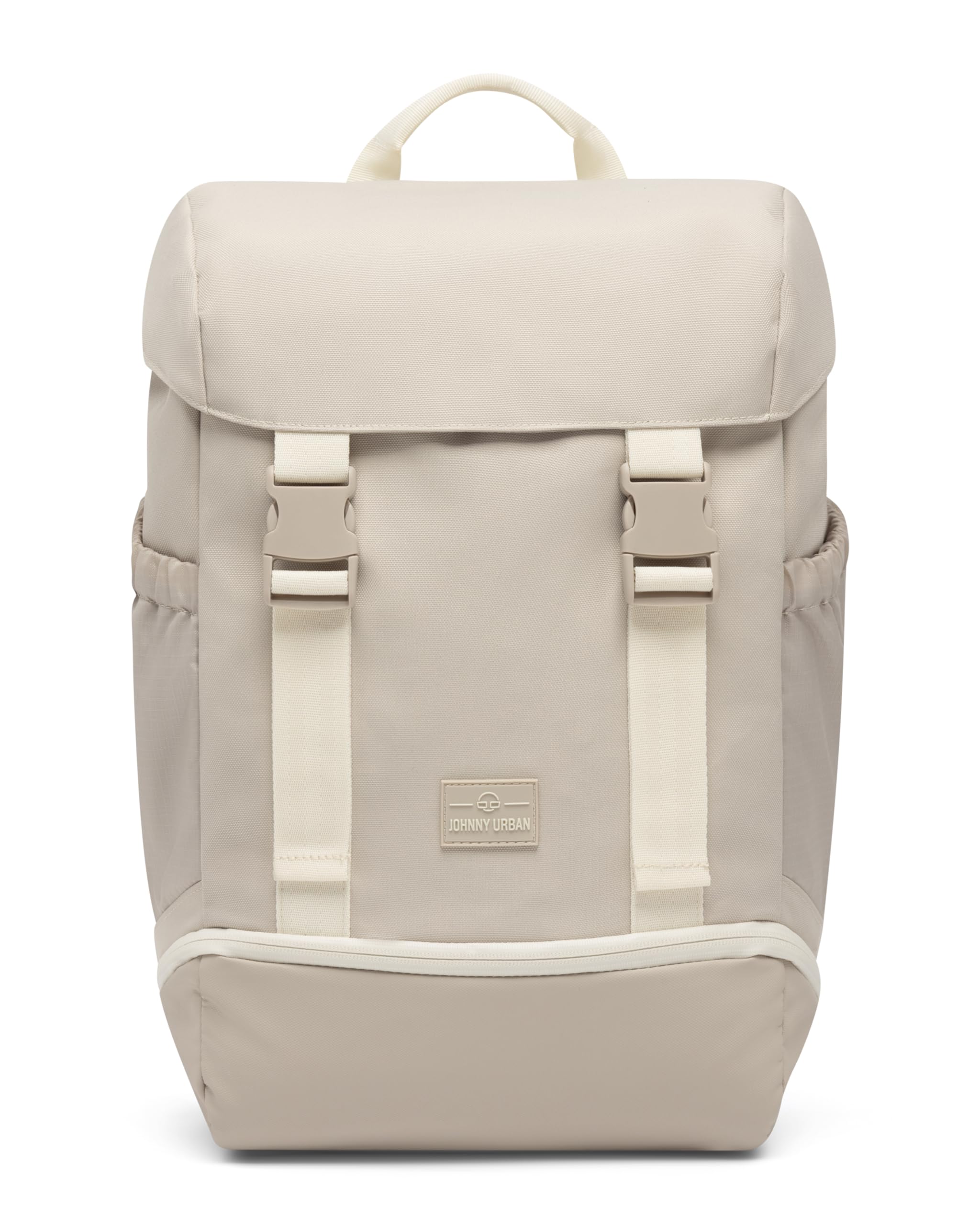 Johnny Urban Mochila Mujeres y Hombres Beige - Nico - Daypack con Compartimento para Portátil de 16 Pulgadas - Mochila de 17 Litros para Trabajo, Escuela, Universidad, Viajes - Repelente al Agua