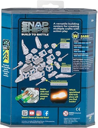 Miniatura 2 de PlayMonster Snap Ships Sabre XF-23 - Interceptor