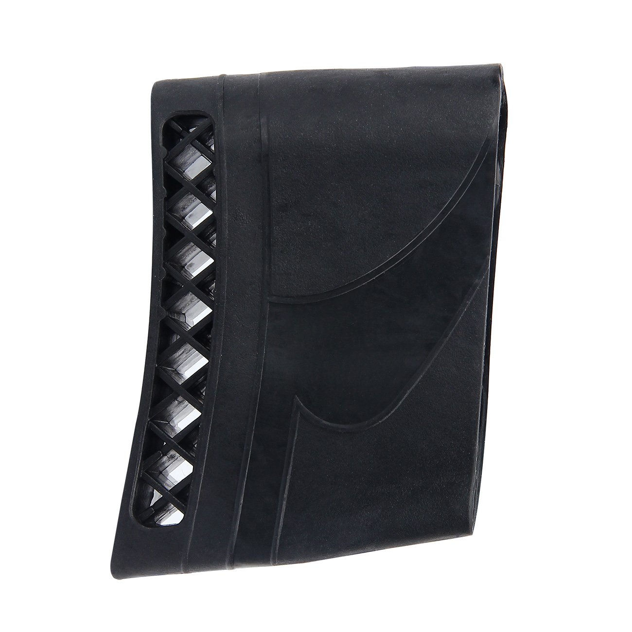 Ammortizzatore in gomma per fucile, calciolo in gomma, prolunga per fusto di fucile, 12,5 x 3 x 8 cm, marrone/nero, Nero