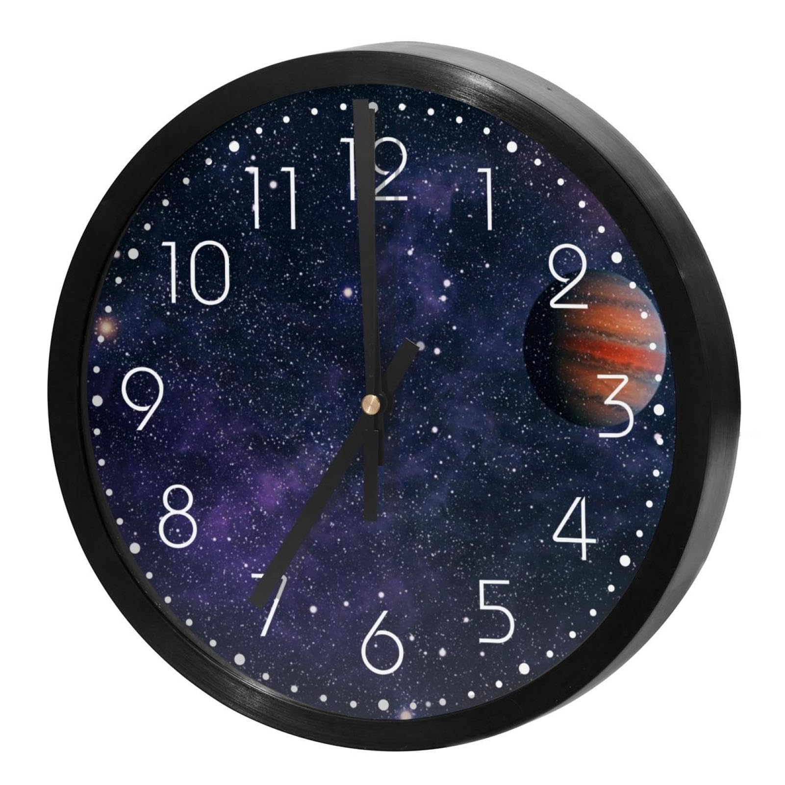 Horloge murale silencieuse univers pour chambre d'enfant sans tic-tac 30cm