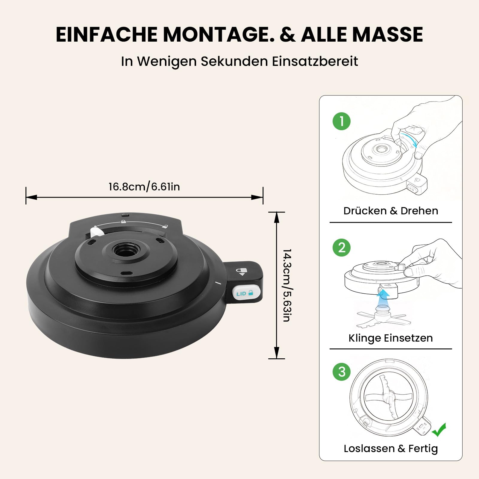 GEEKHOM Couvercle de Bol ExtéRieur de Rechange pour Machine à Glace : Accessoires Compatibles avec la Série Ninja Nc700 - Amovible, Passe Au Lave-Vaisselle, Réutilisable, Durable, Fiable, Ajustement