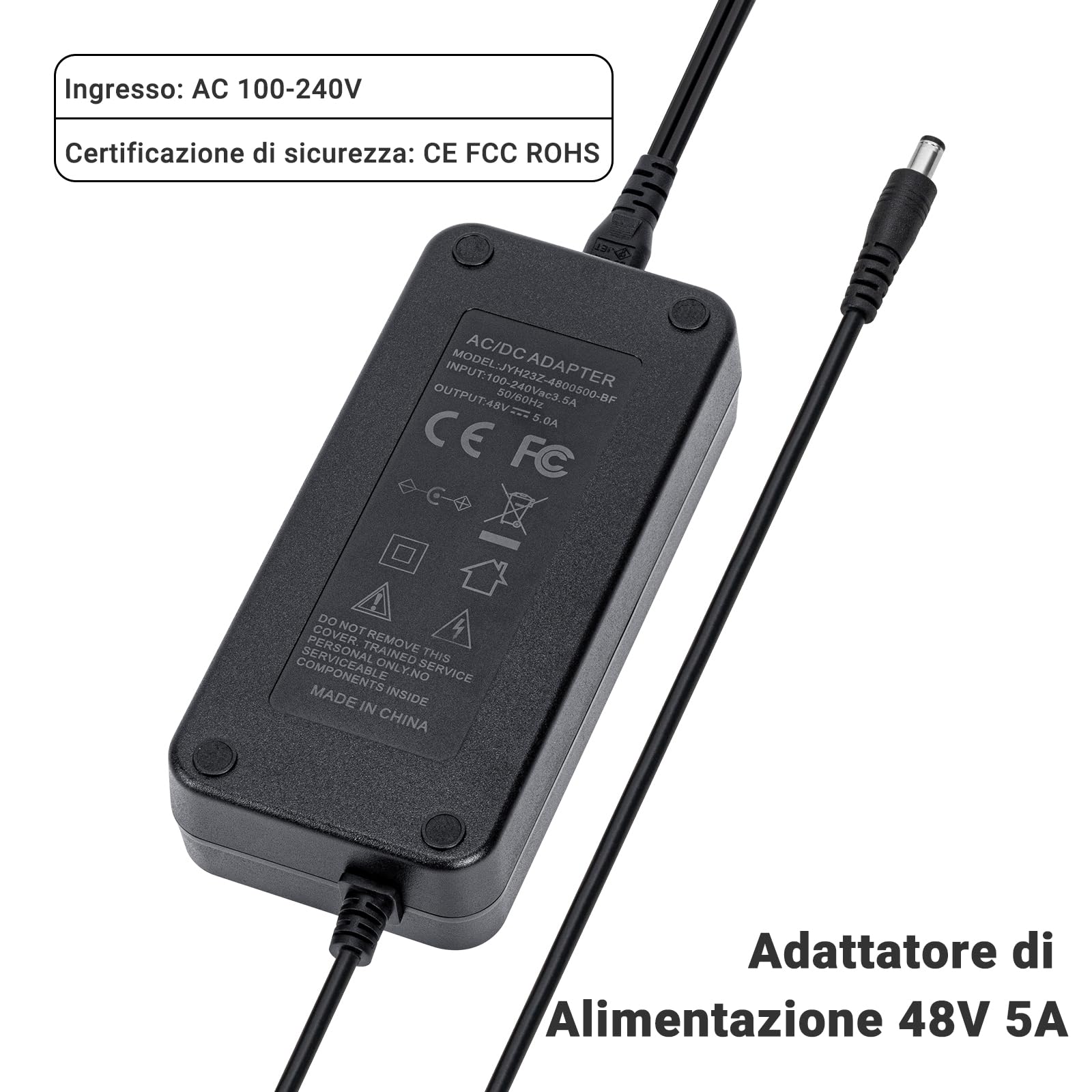 Fosi Audio 48V 5A Alimentatore Alimentatore per Home Audio Ricevitore Stereo Bluetooth Amplificatore Mini Hi-Fi Classe D Amplificatore Integrato