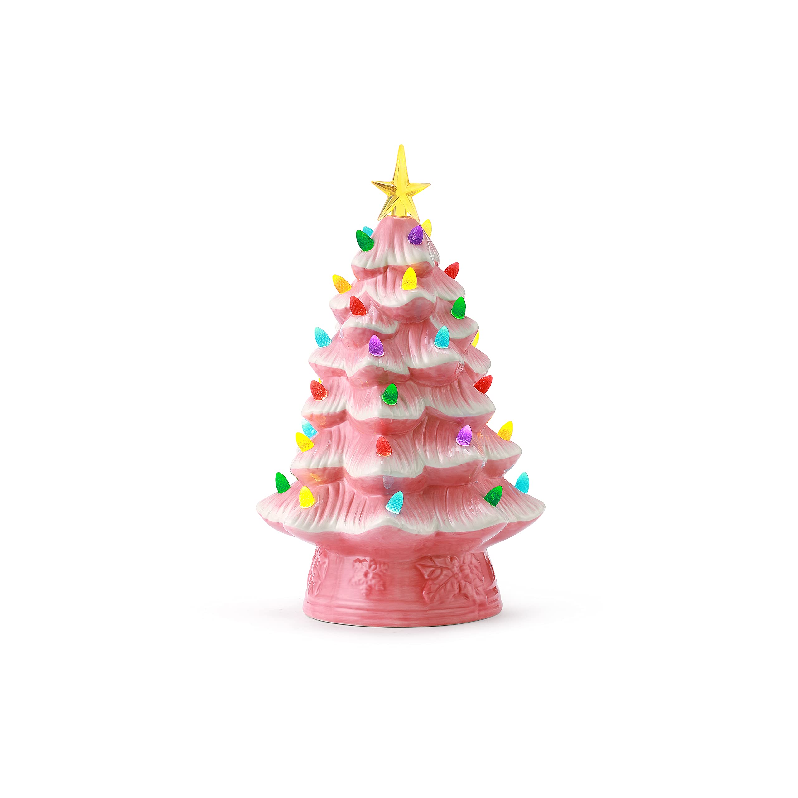 Mr. Christmas Nostalgic Ceramic Christmas Tree with LED Lights Indoor