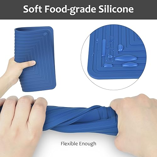 Miniatura 5 de Smithcraft Salvamanteles de silicona para platos calientes, ollas y sartenes, almohadillas calientes amarillas para encimera de cocina, tapete