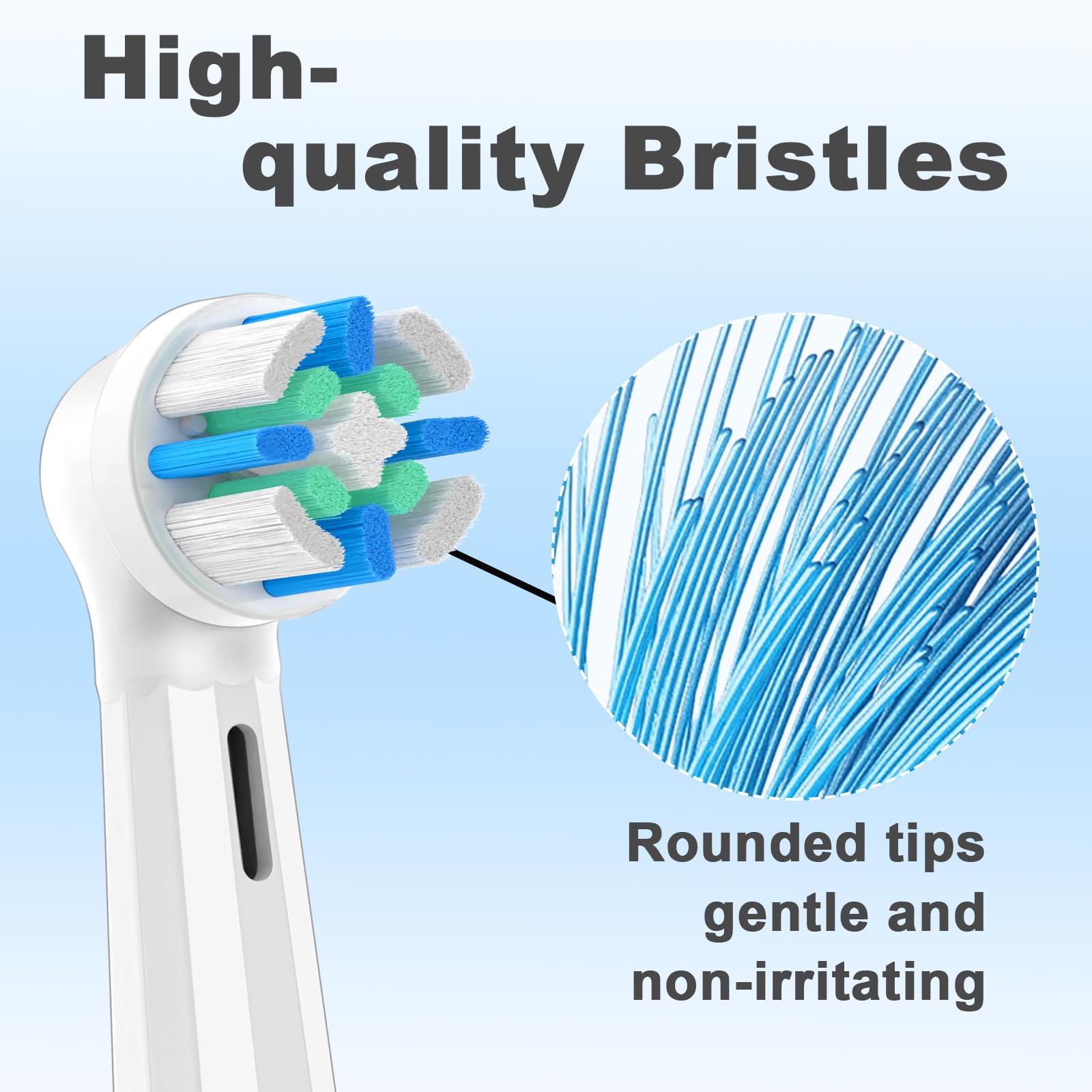 12 Pcs IO Replacement Heads Compatible with Oral B IO 2/3/4/5/6/7/8/9/10 Electric Toothbrush, Brush Heads for Teeth Clean Compatible with Oral B IO (Black/White) — view 5