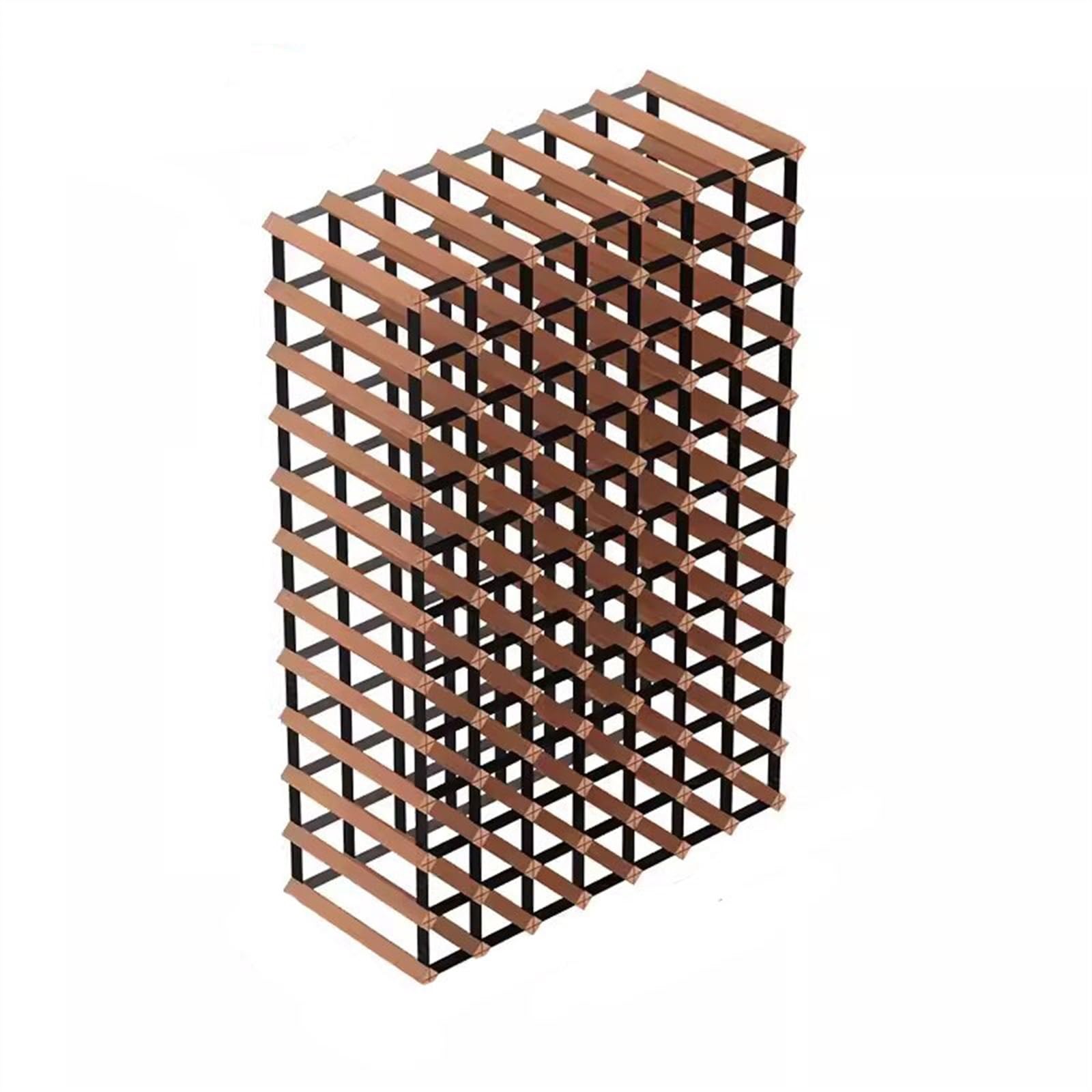 Soporte de madera para almacenamiento de vino doméstico y comercial con soporte de vino de mesa, ideal para bodega o tienda, capacidad para 7 botellas