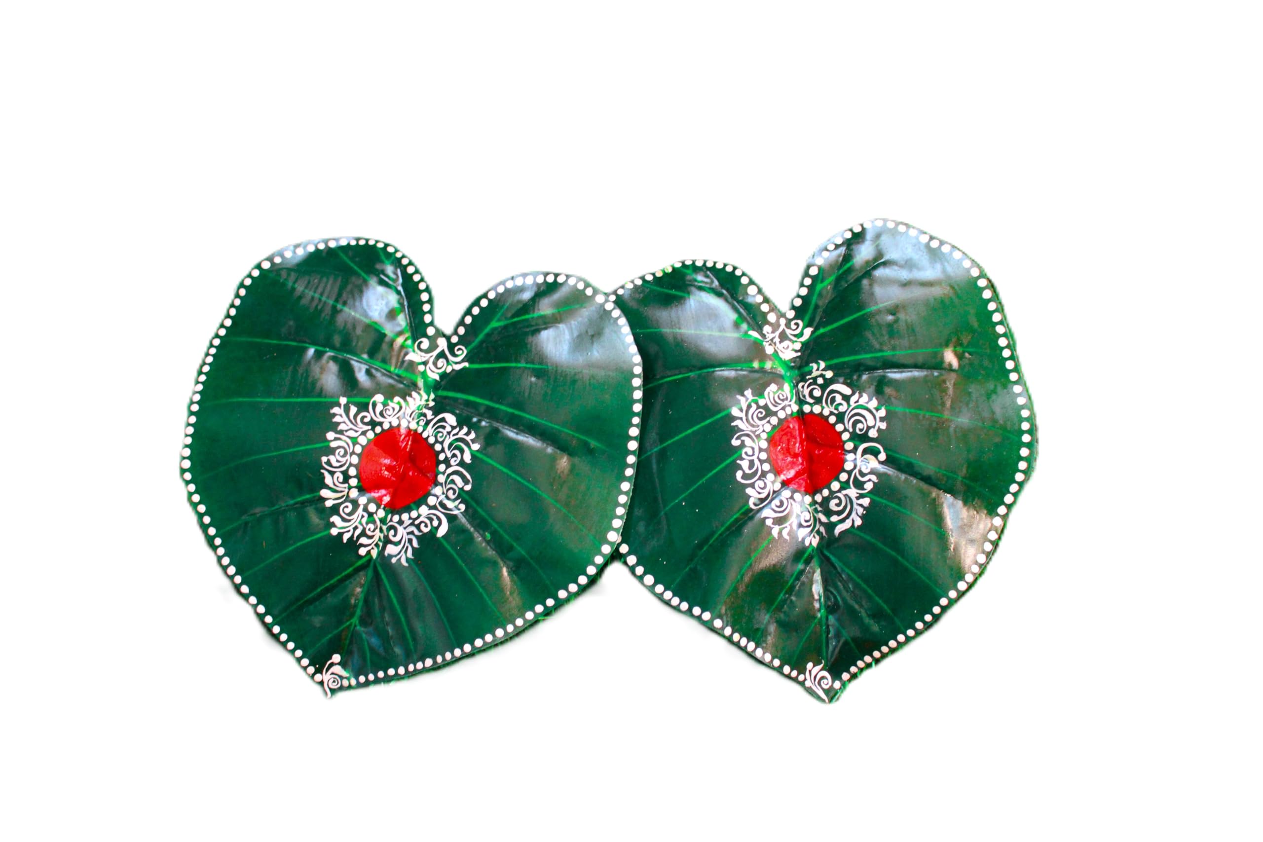 Liam Shop Bengali Wedding Decorative Artificial Paan Leaves | Paan Pata for Subhodristi (Green)-image-10