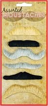 6 Assorted Fake Moustaches Costume Accessory
