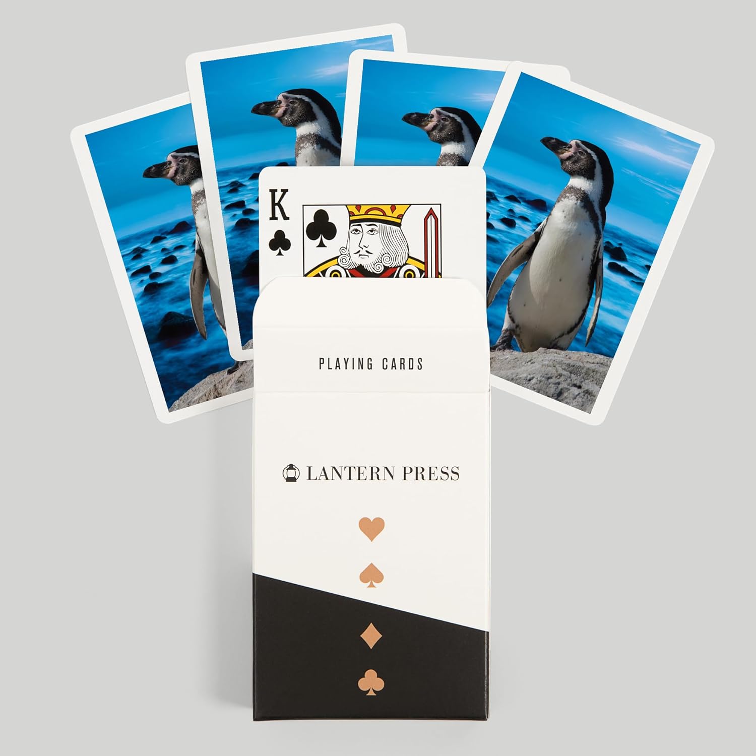 Lantern Press Penguins on Shore, 52 Playing Cards for Adults, Poker Size Card Deck