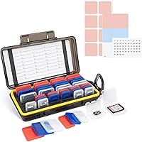 Vista 10 de Kiorafoto 24 PCS Estuche Porta Tarjetas SD de Plástico Transparente Multicolor para 24 Tarjetas SD SDXC SDHC, Estuche Transparente Estándar