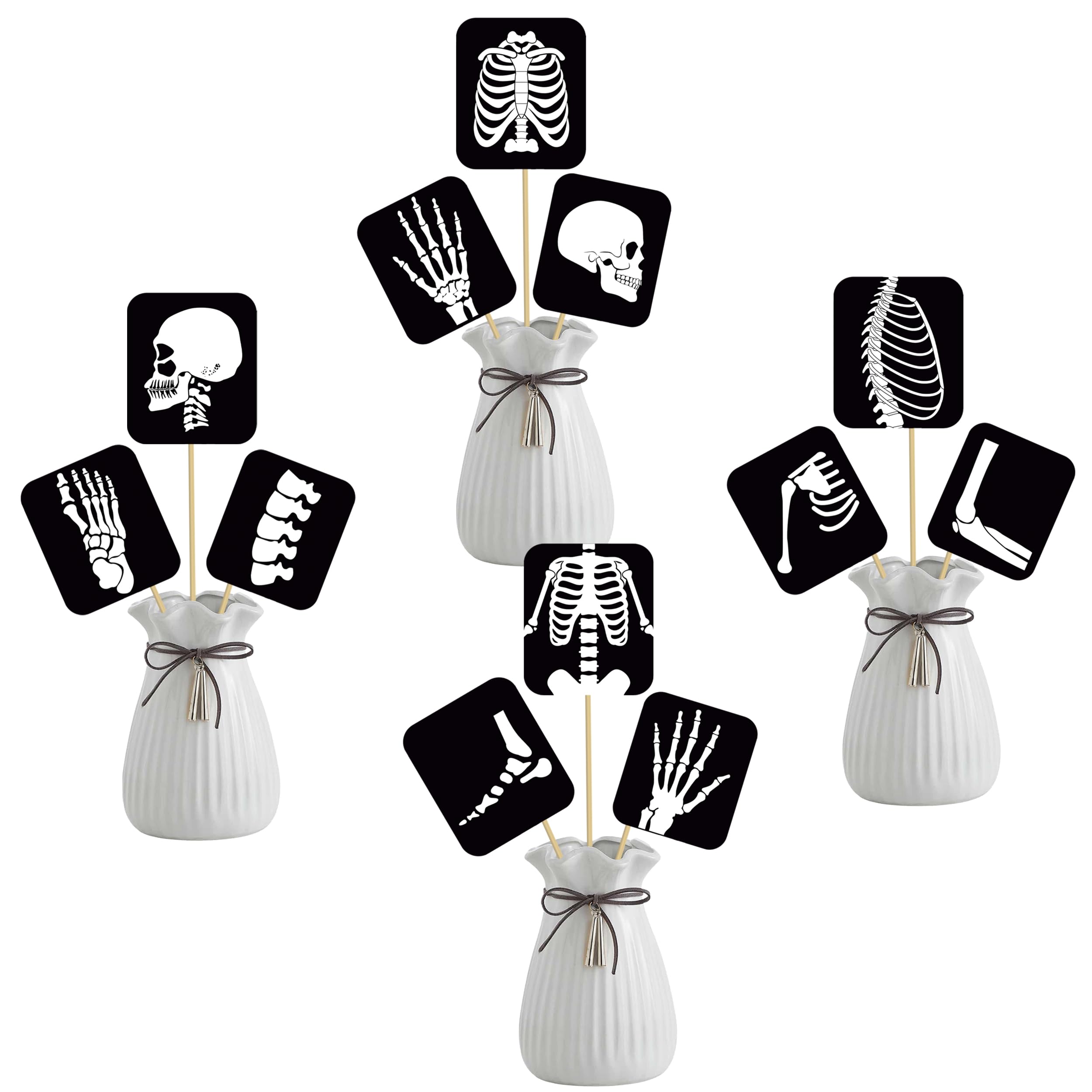 19Pcs Radiology X Ray Centerpiece Sticks X-Ray Technologist Graduation Party Decorations Radiologist Graduation Party Table Toppers for Rad Doctor