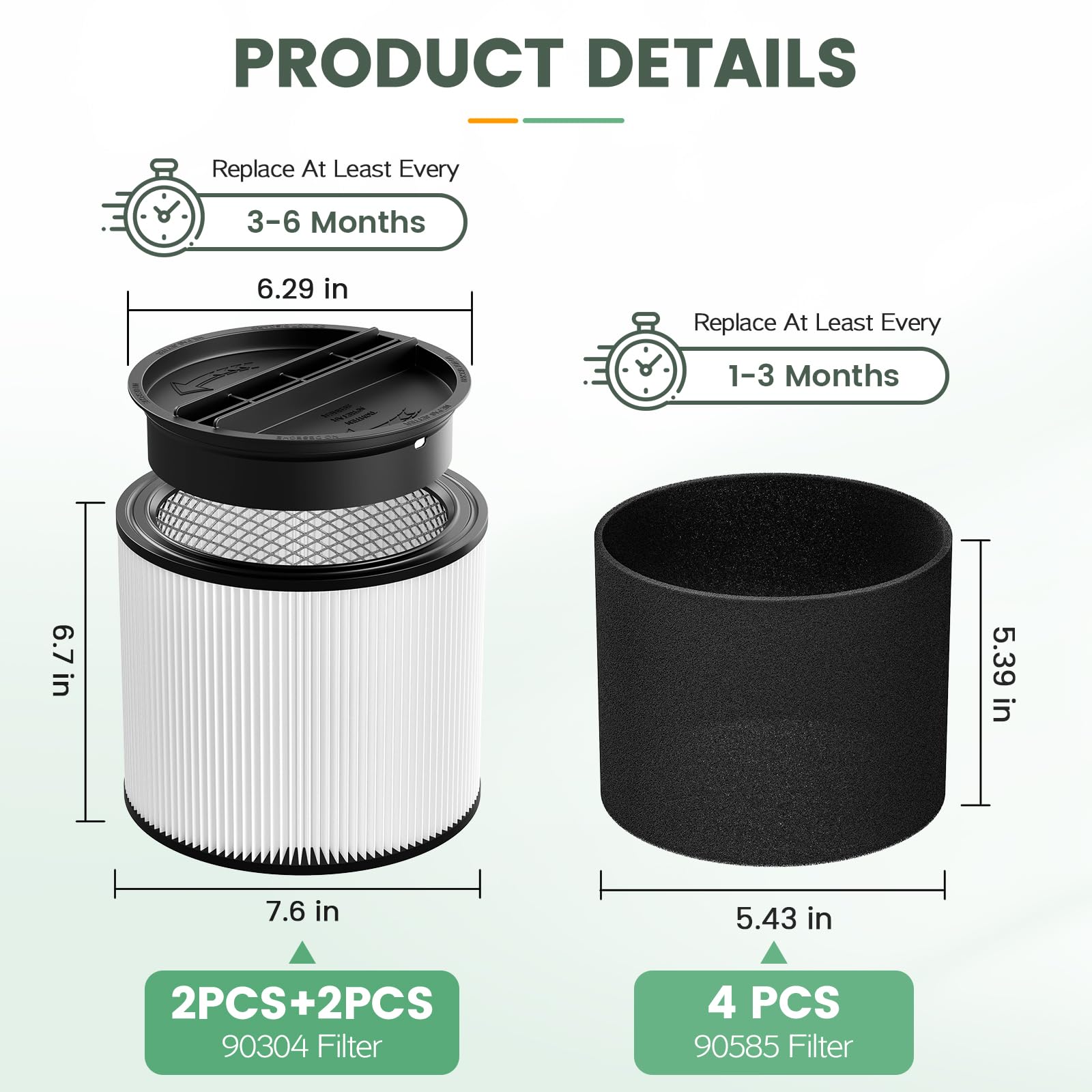 AC様 90304、90350、90333、およびそれ以上の湿式および乾式掃除機用の交換用