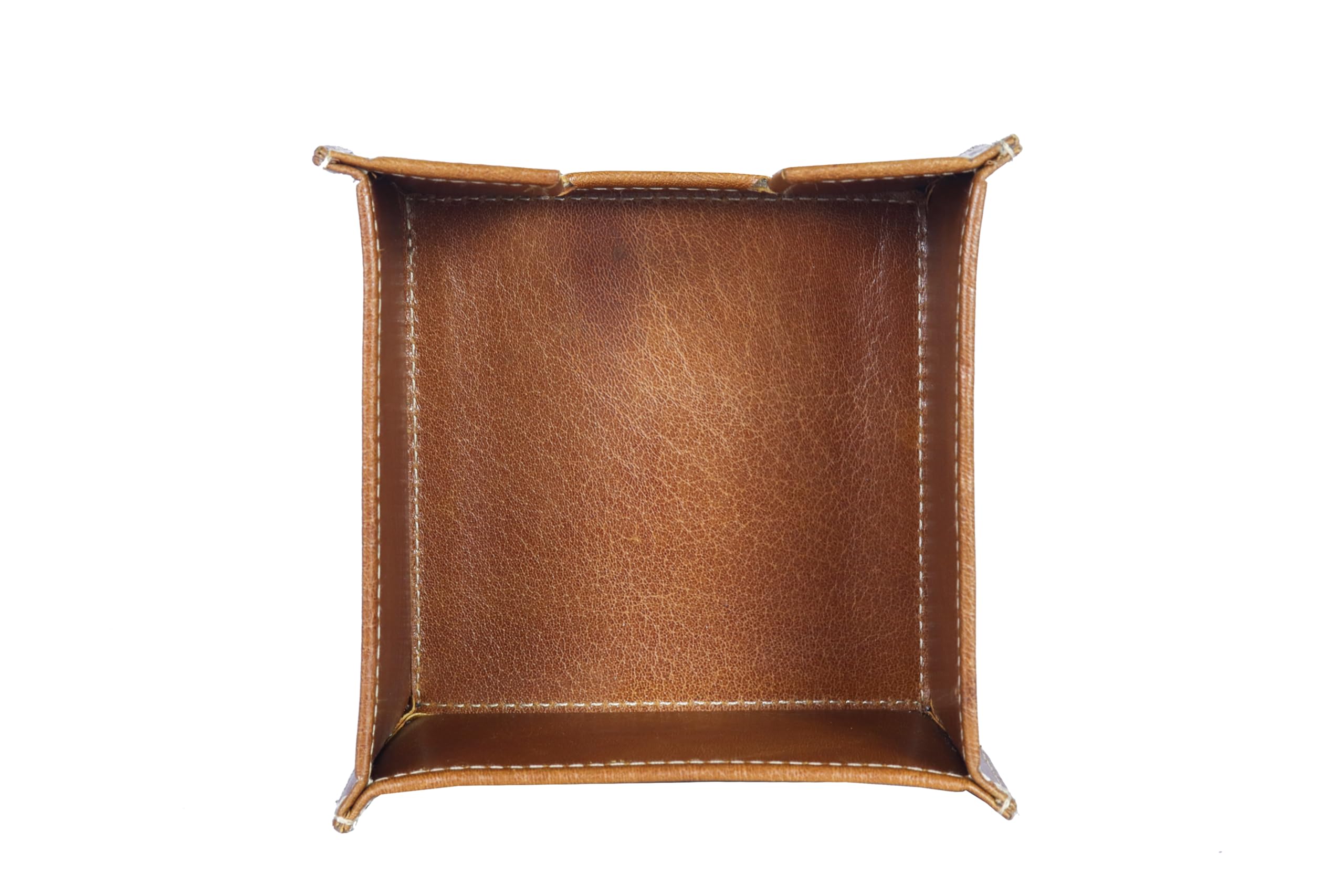 Alpenleder Notizzettelspender - Modell: PACKERL (Handgefertigt) - Nachhaltiges Bio-Leder aus regionaler Landwirtschaft | Notizblock Ablage leder *Fair Produziert* (10x10cm) (Cognac)