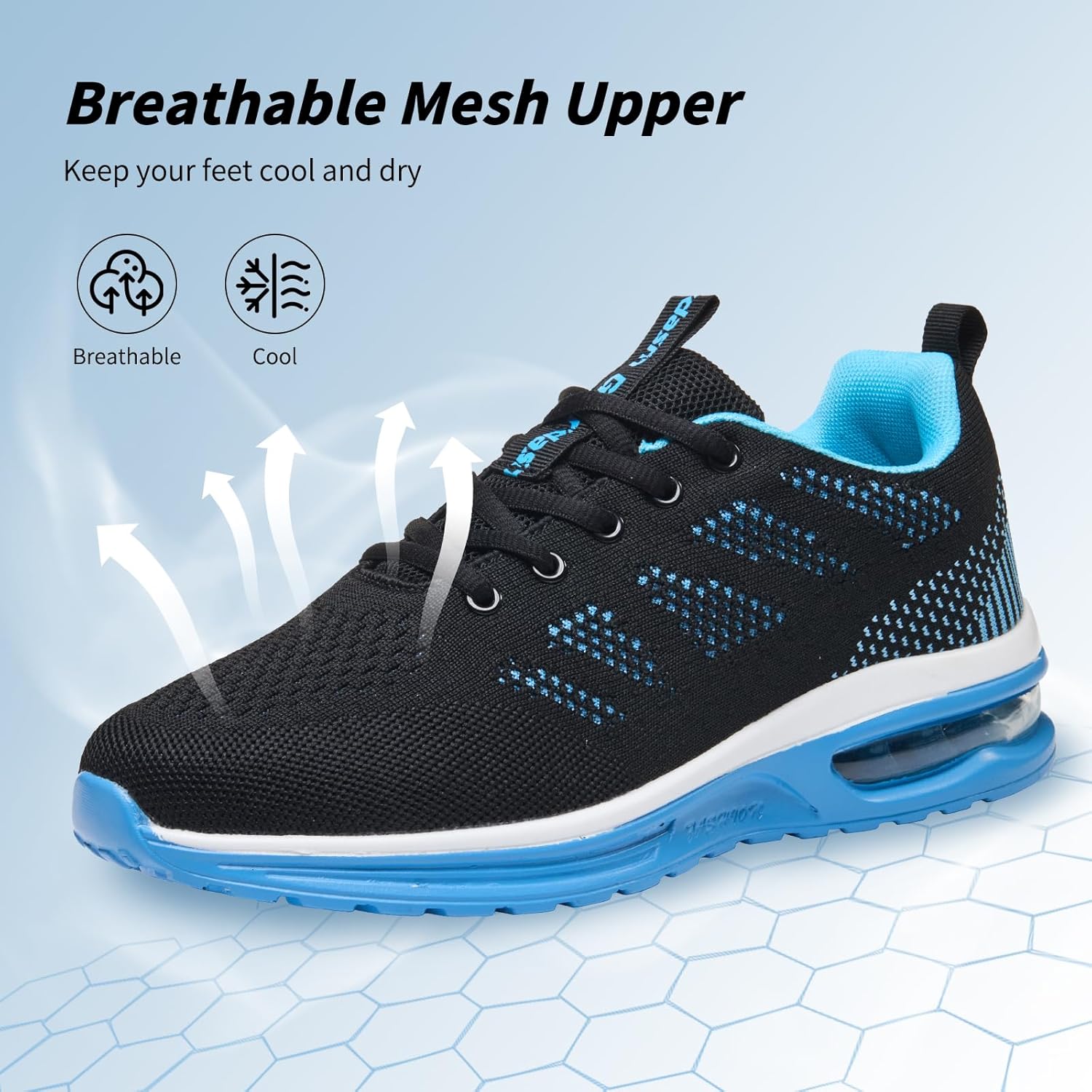 Walking Shoes Women Air Cushion Lightweight Breathable Sneakers & Tennis Footwear, Non-Slip All-Day Comfort for Running, Gym, Travel