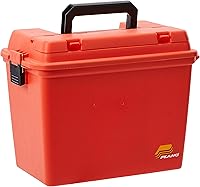 Plano Extra Large Waterproof Dry Storage Box with Tray - Orange Emergency Tackle Organizer for Outdoors