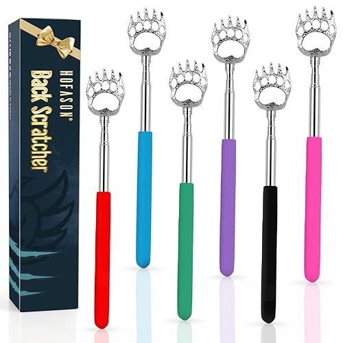 HOFASON 6 Pack Back Scratcher Fathers Day Dad Gifts, White