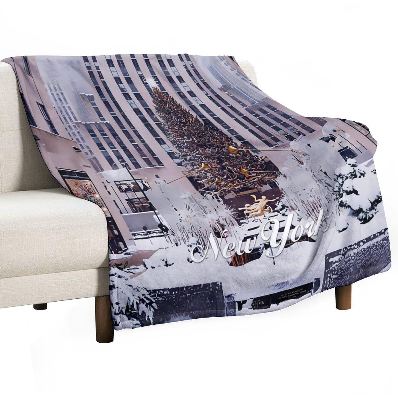 Couverture pelucheuse New York : cadeau idéal pour homme, femme et couple