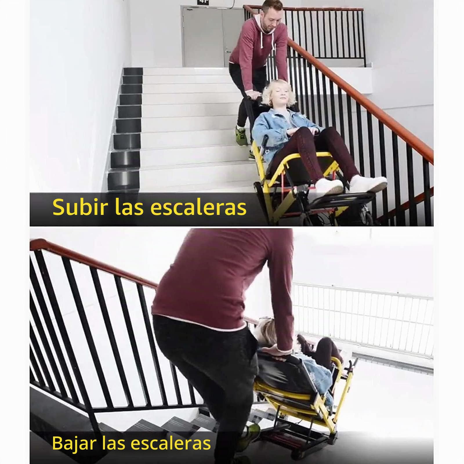 Silla De Ruedas para Subir Escaleras sobre Orugas, Silla De Ruedas Eléctrica Elevador De Escaleras, Silla De Ruedas Plegable Ligera para Ancianos, Carga 353 LB
