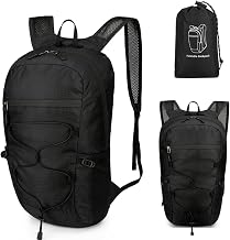 Azarxis 15L Ultralight MTB Backpack Trail Running Backpack Foldable and Portable Running Vest for Men and Women Boys (Black, One Size)