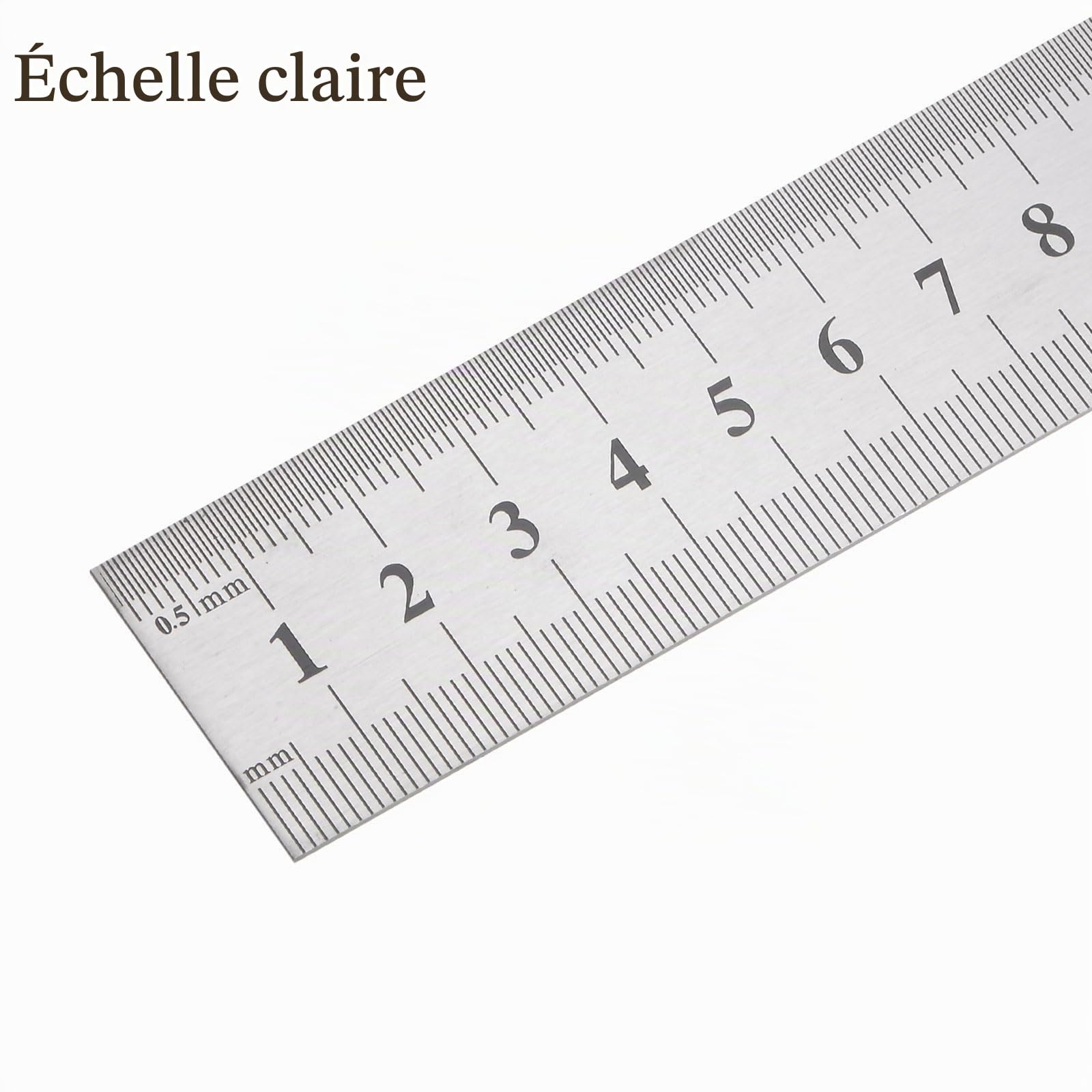 Règle en Acier Inoxydable - [1m/40 Pouces x 1,1 Pouce] Outil de Mesure Métallique à Double Lecture pour Une Utilisation en Design Architectural