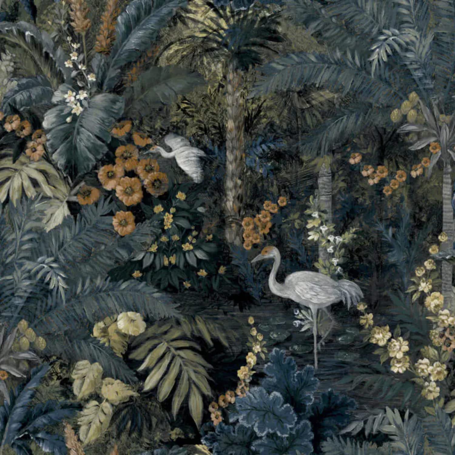 Yöl Navy Holden Decor Jungle Paradise Wallpaper Statement Feature Wall