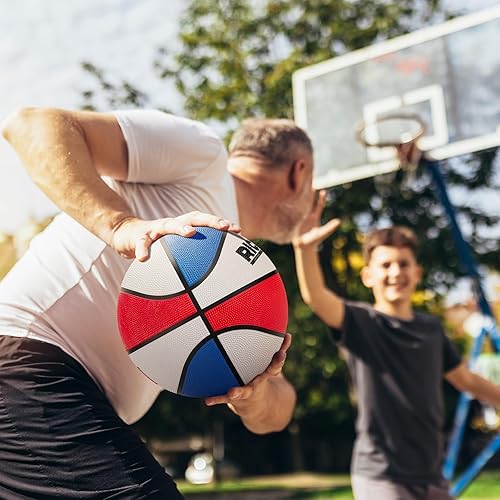 Miniatura 14 de Richball Durable Youth Basketball Size 4 & 5 (27.5") – Long-Lasting Indoor Outdoor Ball for Kids and Teens, Boys Training Game Ball with Pump