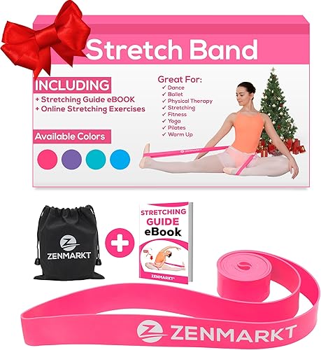 Zenmarkt Bandas elásticas de ballet para flexibilidad y fuerza, bandas elásticas ideales para tener como equipo de baile en cada competencia, Rosa