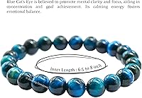 Vista 262 de Amazing Gemstone Pulsera de cristal para mujeres y hombres, pulsera de cristal curativo de protección, pulsera elástica con cuentas de piedras