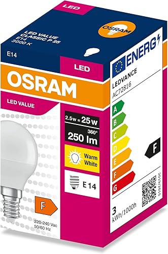 Osram LED VALUE CLASSIC P 25 2.5W/3000K E14