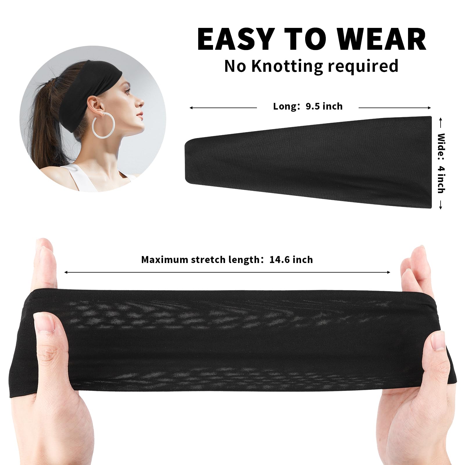 Diademas deportivas para mujer, absorbe la humedad, elegante, cómoda y elástica, antideslizante, deportes, yoga, artículos esenciales para correr, absorción de sudor y secado rápido