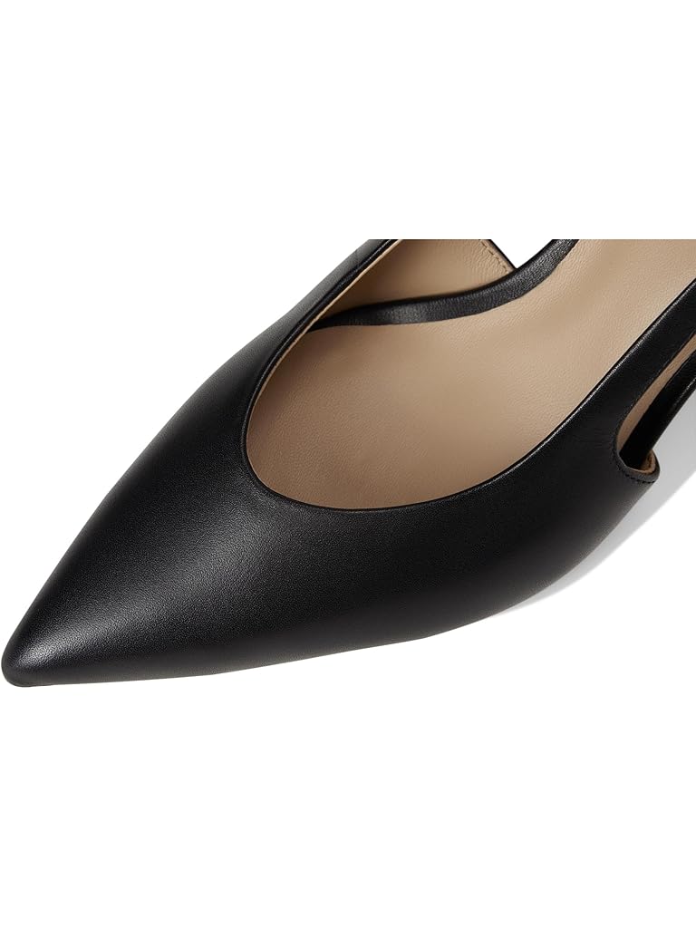 Black Lauren Ralph Lauren Khloe Leather Slingback Pumps