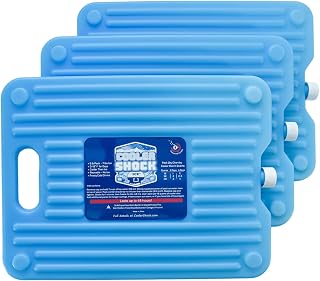Cooler Shock Ice Packs - Reusable, Premium, Large Pack and Lunch Set for Long Term Use - Cools Faster Than Ice - Cooler Accessories
