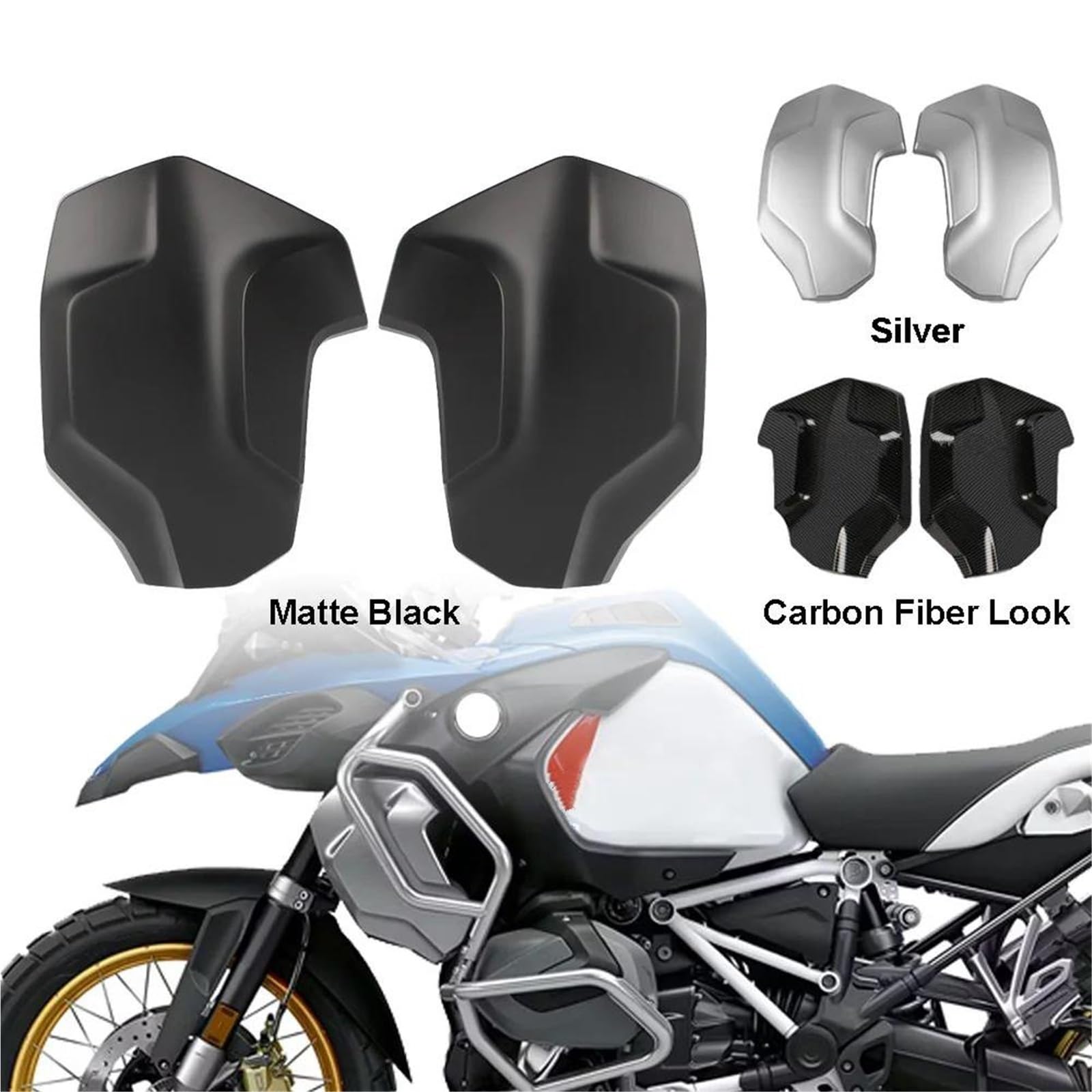 Front Kühler Schutz Für BMW R1250GS Für Abenteuer 2018-2023 Motorrad Rahmen Abdeckung Seite Panel Verkleidung(Unpainted)