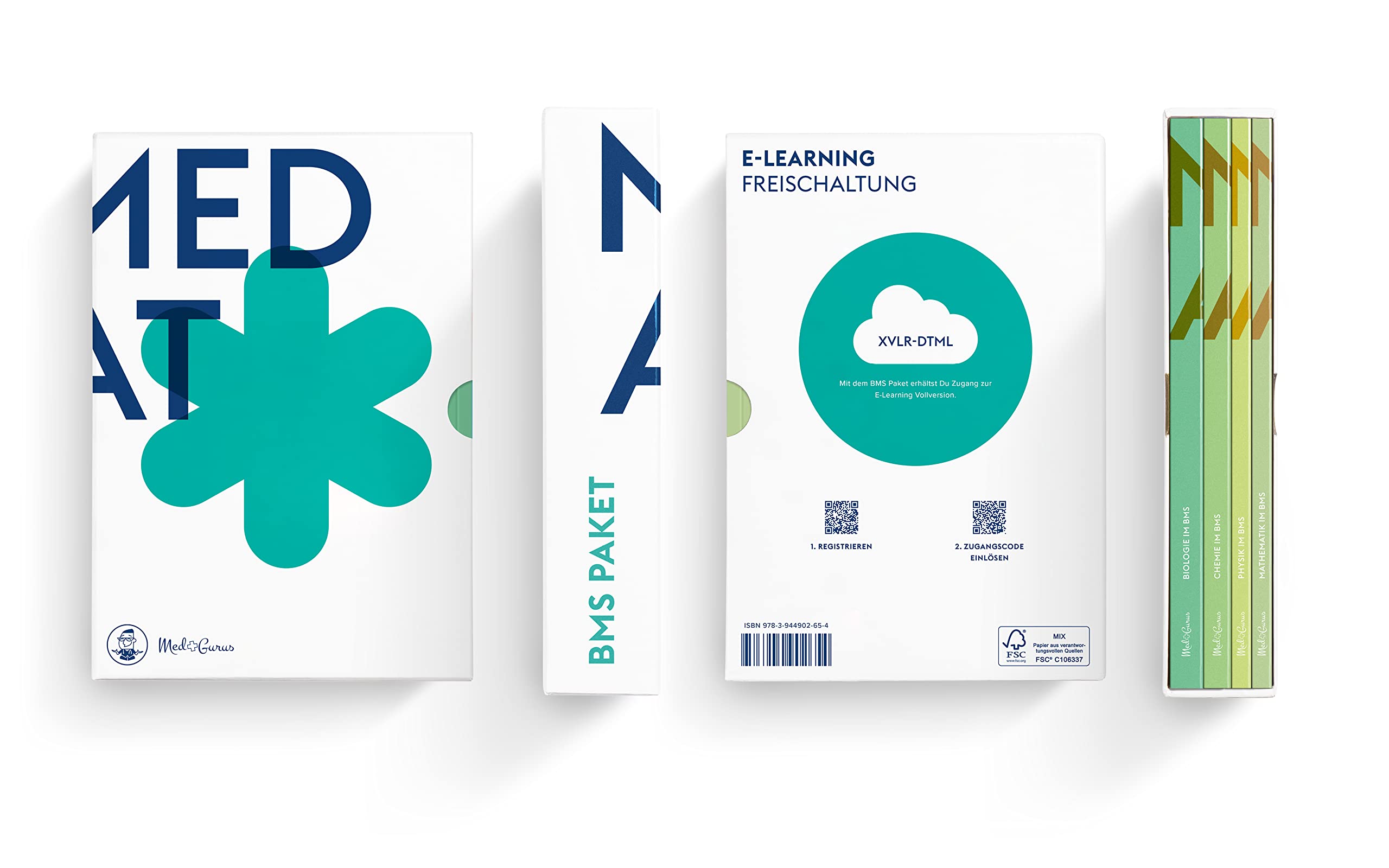 MedGurus MedAT Vorbereitung BMS Paket - BMS Lehrbücher und E-Learning zur Vorbereitung für den Medizinaufnahmetest in Österreich