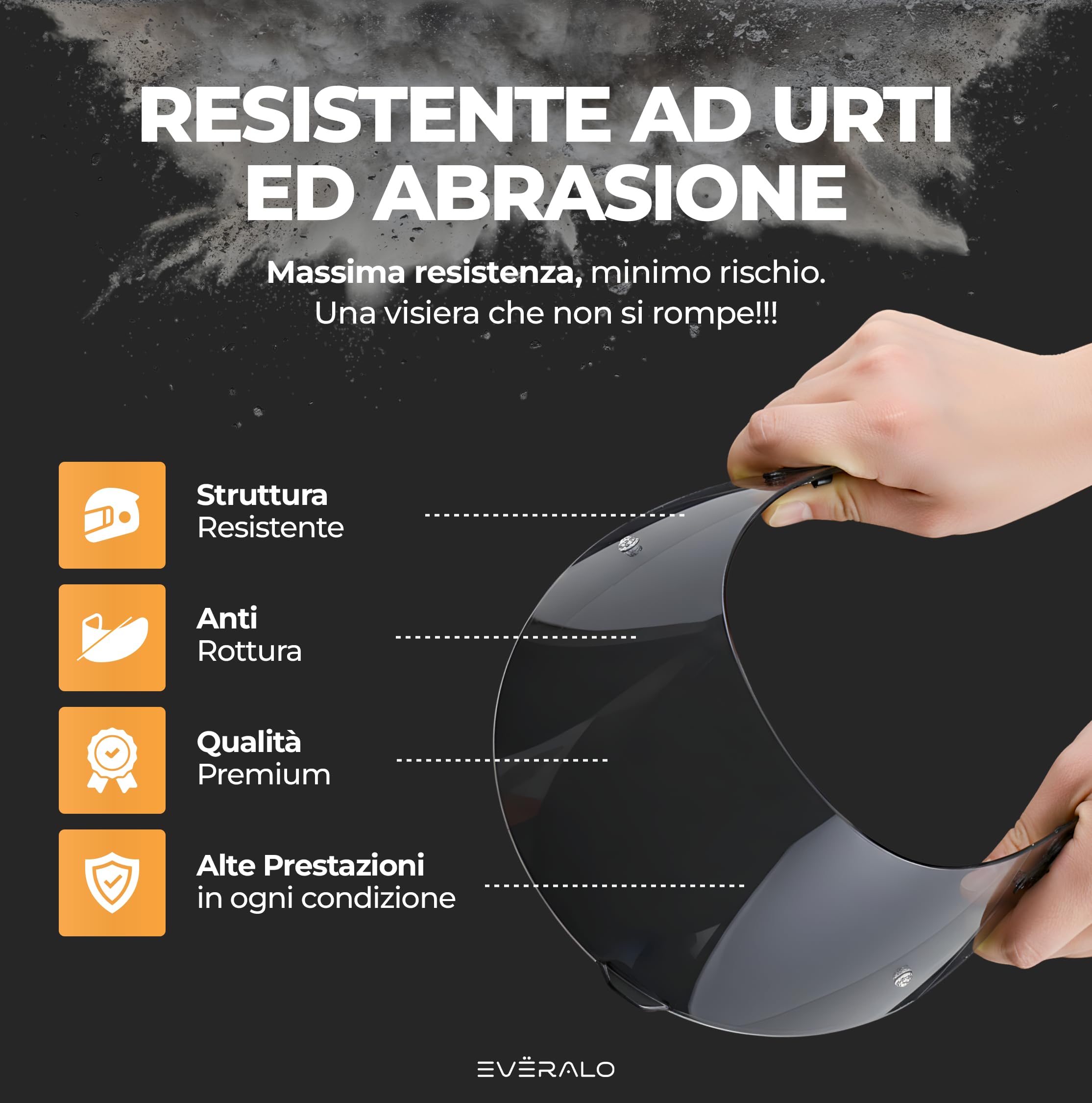 Visiera Compatibile con Agv K1 - K1s - K3sv - K5 - K5s - S4sv - Horizon - Skyline - Strada - Stealth sv - Compact - GT-2 (Dark Fume')