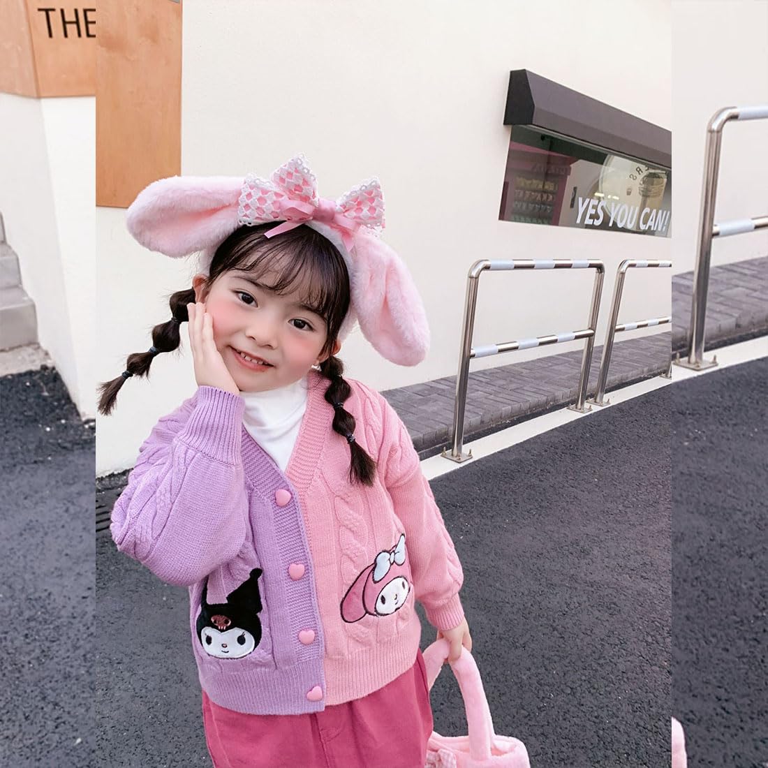 未使用　サンリオ公式　マイメロディ　リボン　長袖カーディガン　ピンク　レア サンリオ ドンキコラボ マイメロ カーディガン&リボン 2点セット