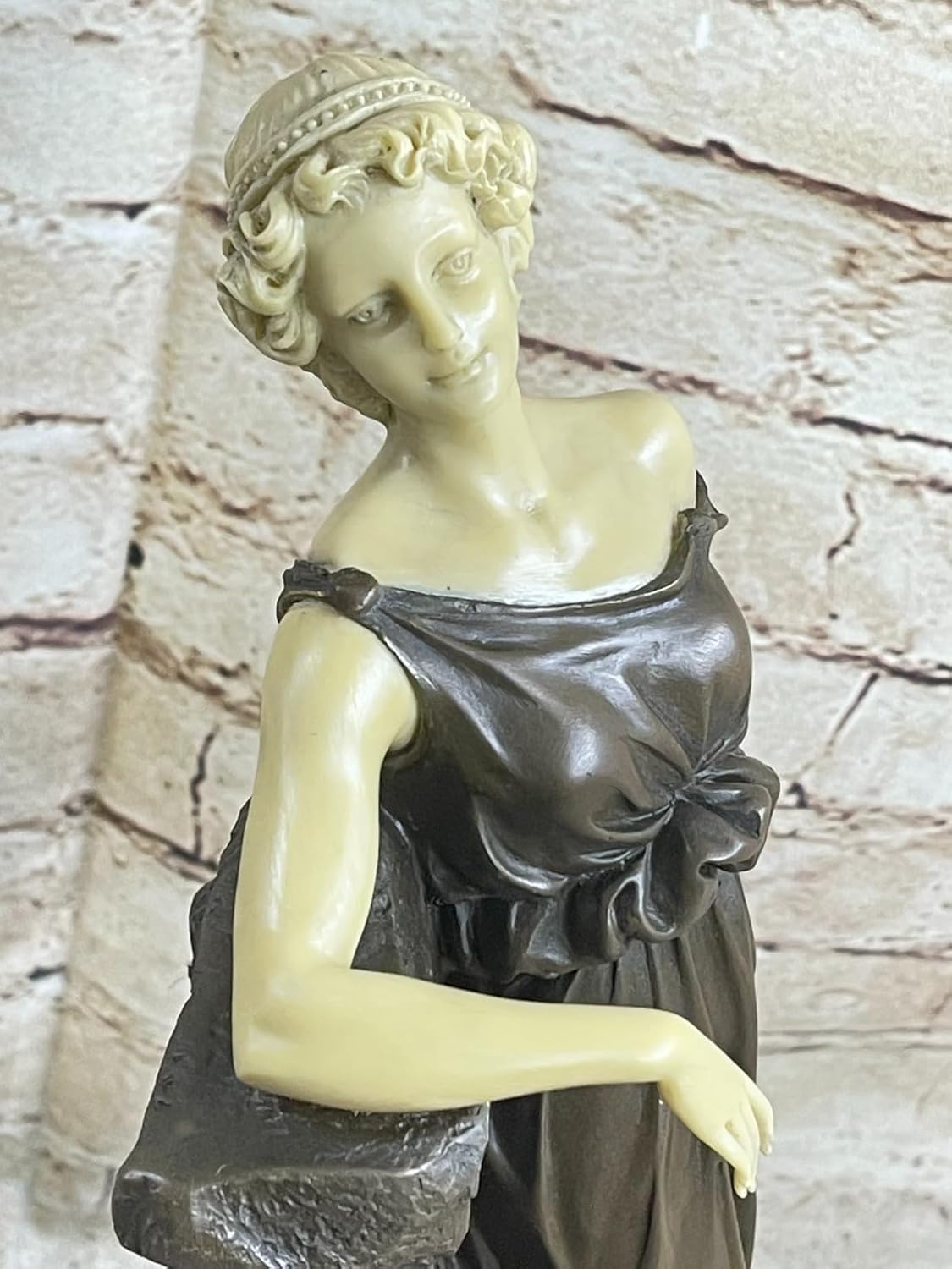 Grand Tour Bronze Bust of Roman Or Greek God - Goddess Sculpture Marble Figurine Hot Cast Handmade Art by Finery Bronze