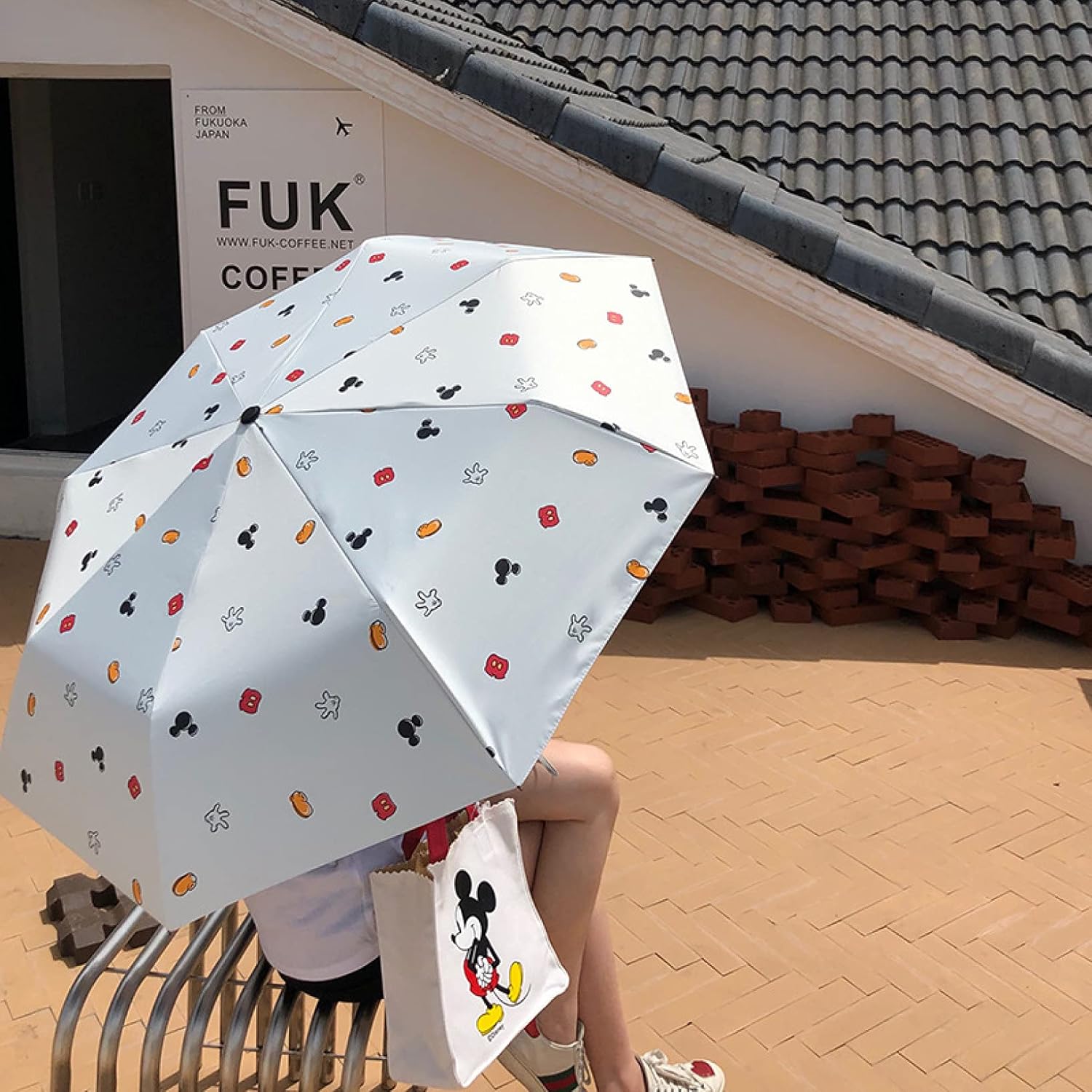 ミッキー ミニー 1個 イラスト カバー ハート ブラック ペットボトルカバー マウス 兼用 可愛い 手書き風 折り畳み傘 黒色 ー品販売 ハート