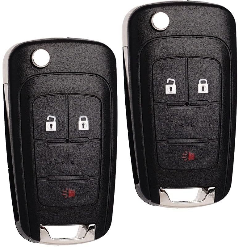 Controle Remoto Keyless com Lâmina para GMC Terrain, Chevrolet Equinox, Sonic, Spark, Trax e Buick Encore OHT01060512 Kit com 2