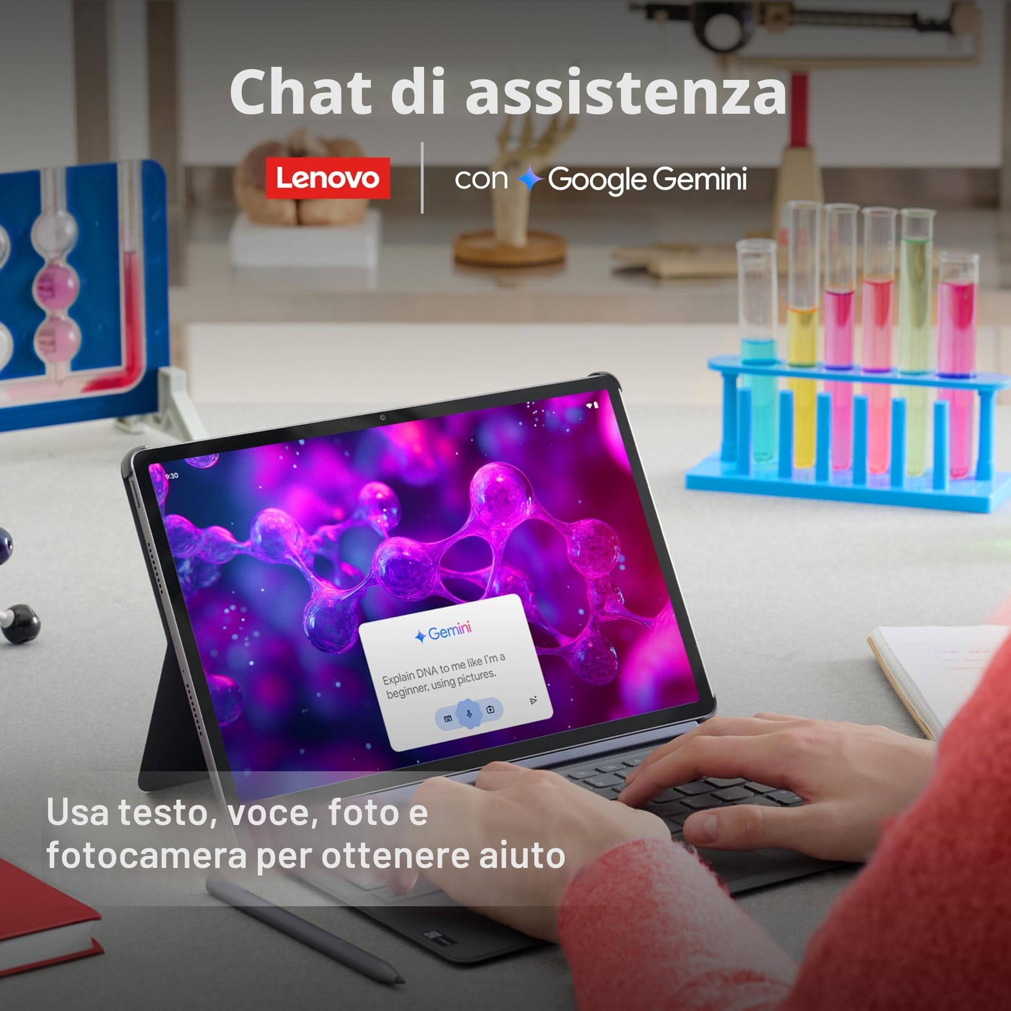 Lenovo Idea Tab Pro Tablet 12.7" 3K (MediaTek Dimensity 8300, 8GB RAM, 256GB UFS 4.0, 144Hz, Wi-Fi 6E, Bluetooth 5.3, Android 14), verde con penna