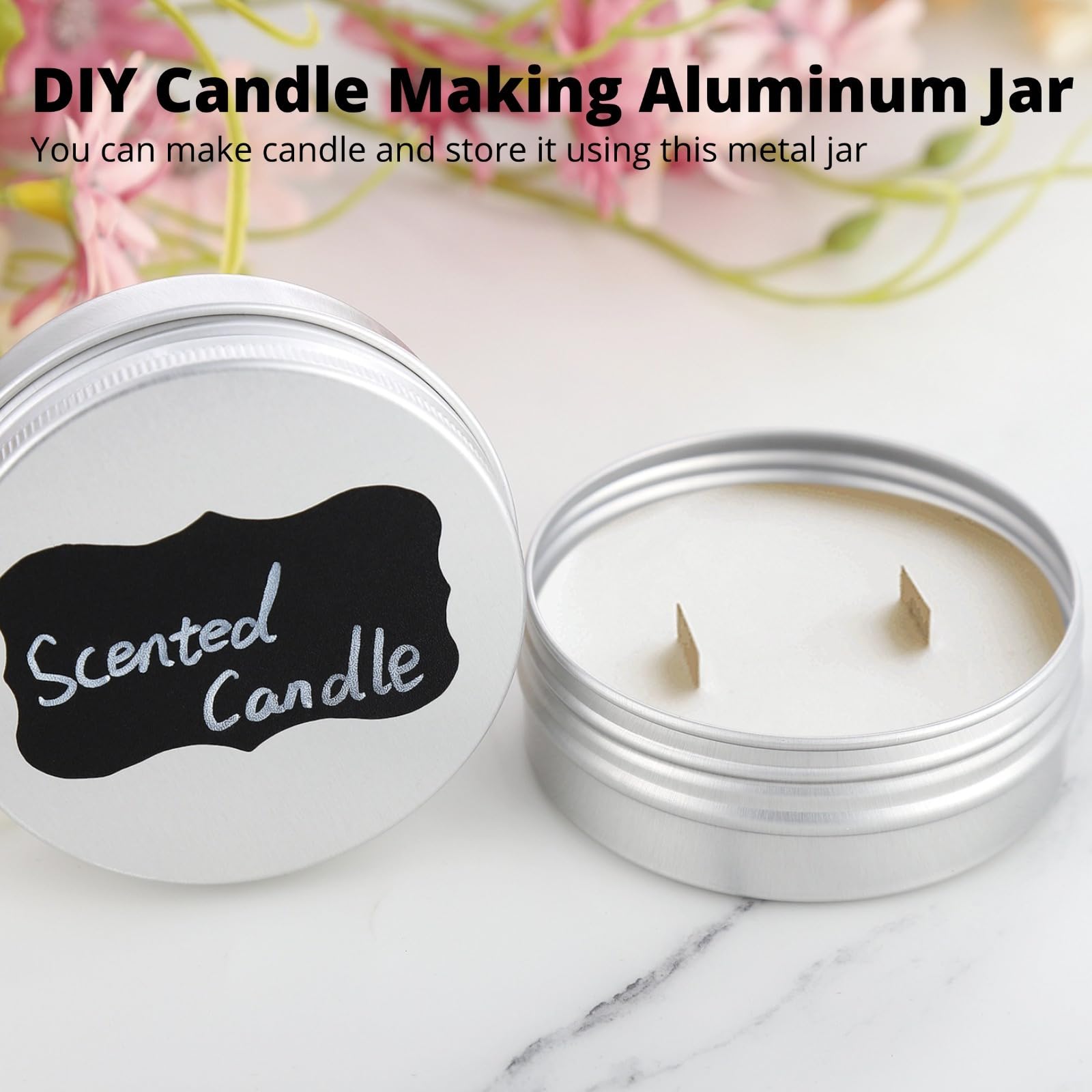 Aluminiumdosen mit Schraubdeckel, 60 ml, runde Metall-Aufbewahrungsbehälter für DIY-Projekte, Lotionen, Gewürze, Perlen, 50 Stück