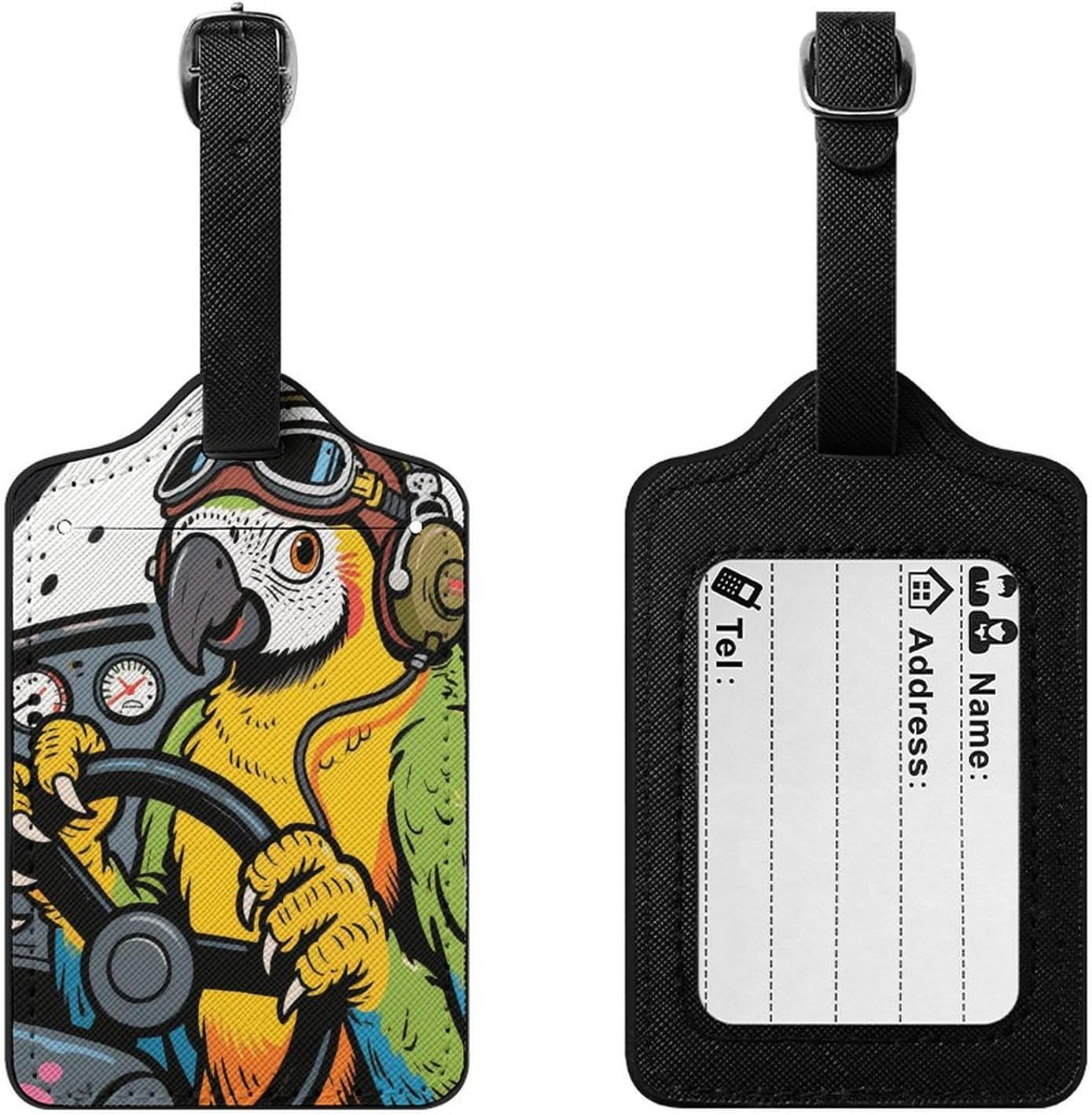 Luggage Tag with Lanyard & Name Address for Suitcase Backpack