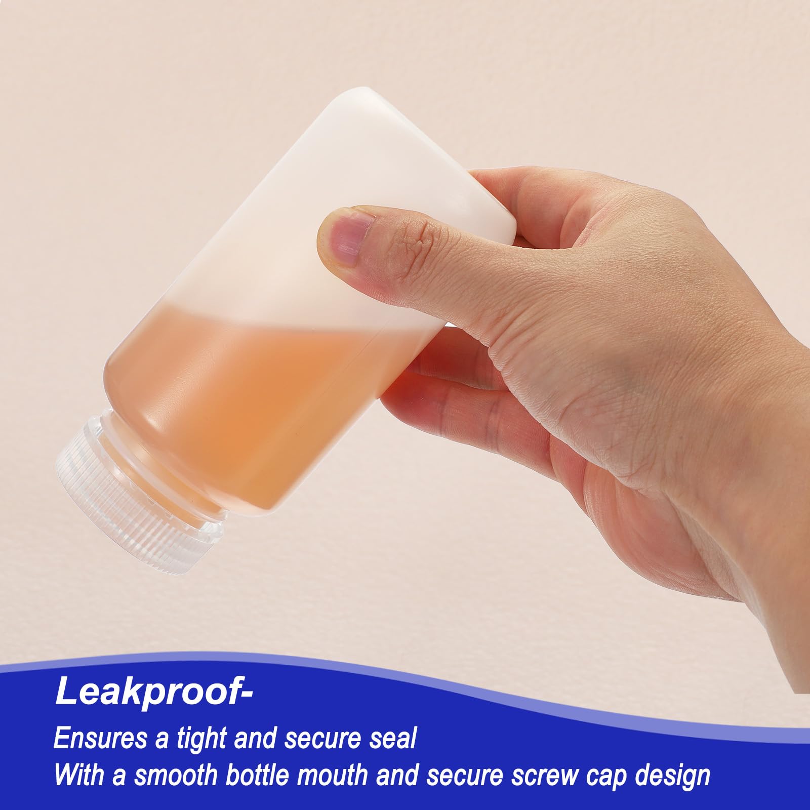 PATIKIL 12 Stück 250ml Reagenzgläser, PP Weithals-Rundflaschen mit Schraubverschluss für die Lagerung von Laborwasser, Reagenzien, flüssigen Proben und festen Proben, weiß