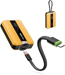 VEEKTOMX 30W Super Fast Charging Small Portable Charger Built in Cables USB C Power Bank 10000mAh Compact Battery Pack Power Bank Compatible with iPhone Samsung MacBook Steam Deck Android, etc