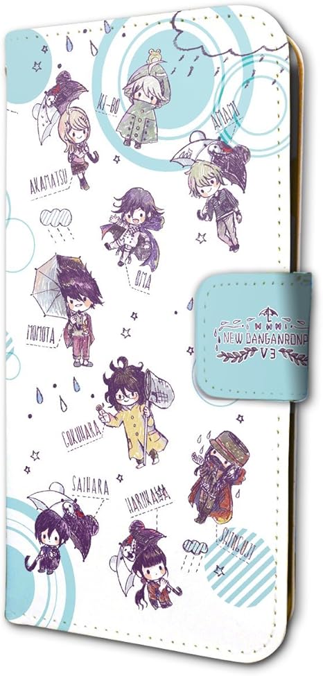 Amazon ニューダンガンロンパv3 みんなのコロシアイ新学期 06 ちりばめデザイン 梅雨ver グラフアートデザイン 手帳型スマホケース Iphone6 6s 7 8兼用 アニメ 萌えグッズ 通販